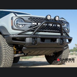 Ford Bronco Bull Bar - Front - Factory Bumper - ZROADZ - Prerunner Bar - 4in Round White LED